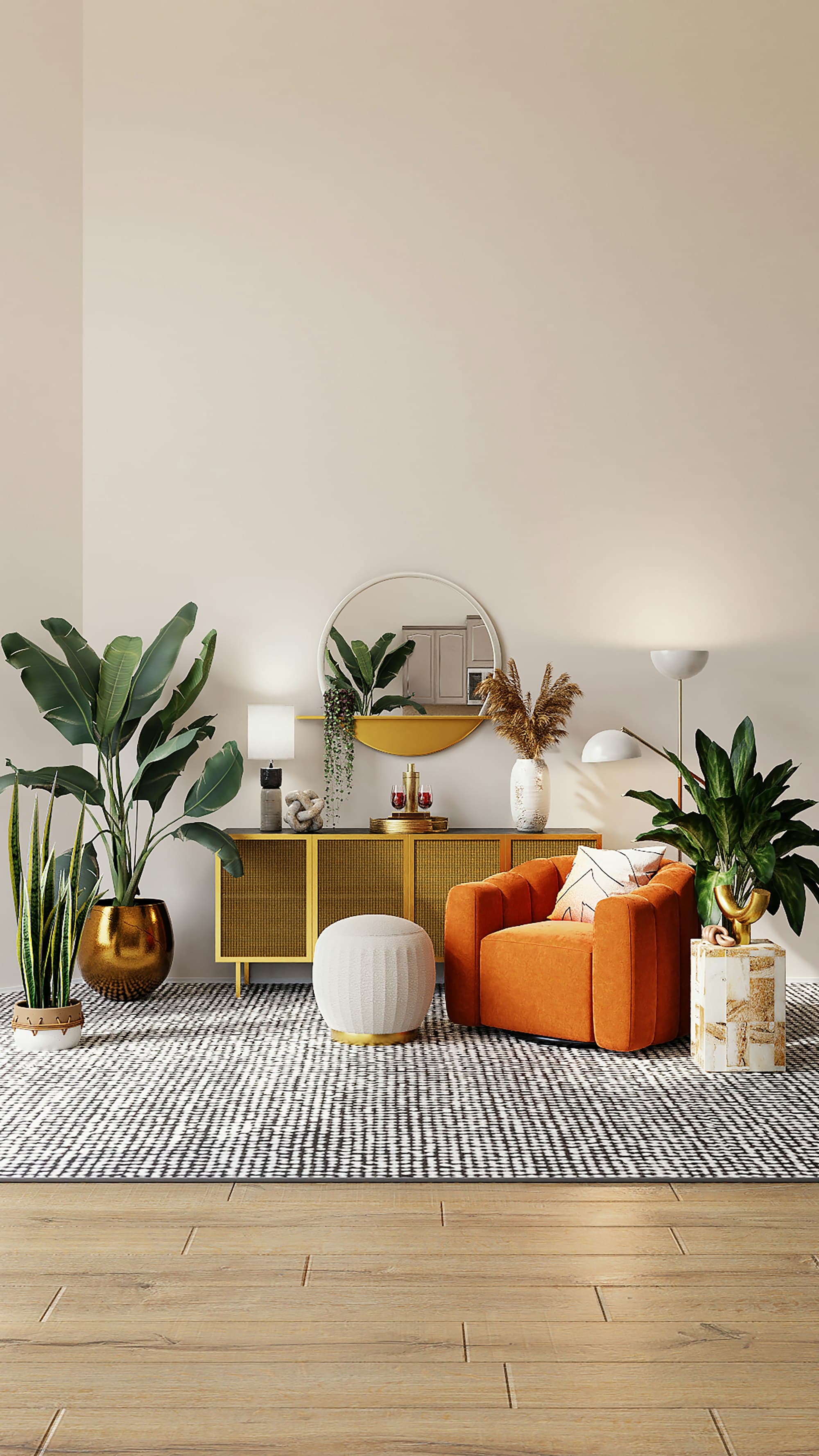 Interior furniture kayu hangat
